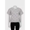 Striped V-neck T-shirt