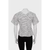 Striped V-neck T-shirt