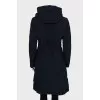 Navy blue fitted parka
