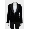 Velor jacket with pockets