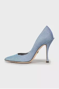 Textile shoes with glitter