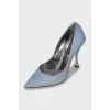 Textile shoes with glitter