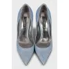 Textile shoes with glitter