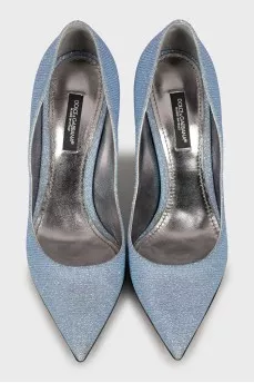 Textile shoes with glitter
