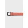 Pink leather belt
