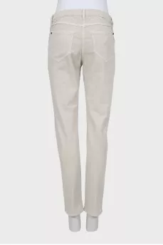 Slim fit jeans with small stripes
