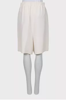 White high-waisted short skirt