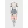 Short sleeve combination dress