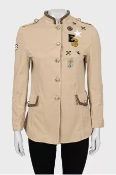 Long jacket with decor
