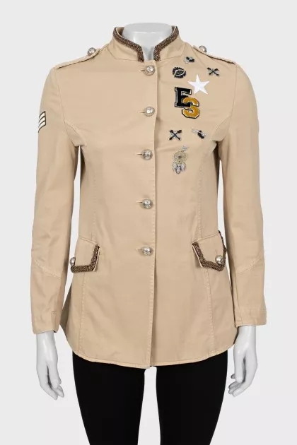 Long jacket with decor