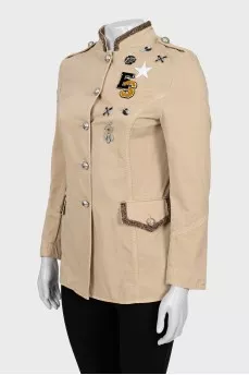 Long jacket with decor