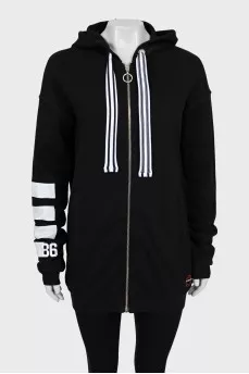 Longline sweatshirt with back print