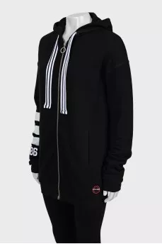 Longline sweatshirt with back print