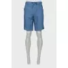 Men's linen shorts with arrows