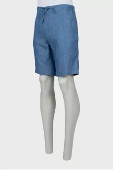 Men's linen shorts with arrows