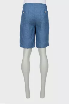 Men's linen shorts with arrows