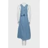 Denim sundress with pockets