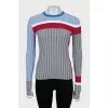 Combined ribbed jumper