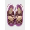 Suede and snakeskin sandals