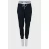 Navy blue joggers with tag