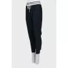 Navy blue joggers with tag