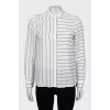 Combination striped shirt with tag