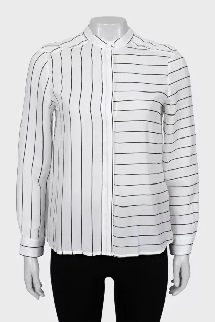 Combination striped shirt with tag