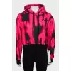 Cropped hoodie with tag