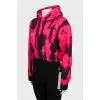 Cropped hoodie with tag