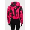 Cropped hoodie with tag