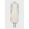 Fitted slip dress with petticoat