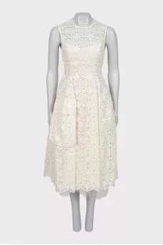 Fitted slip dress with petticoat