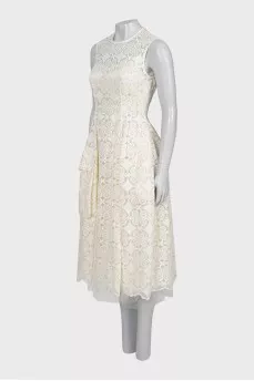 Fitted slip dress with petticoat