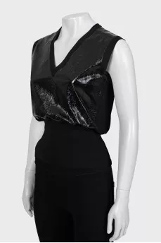 V-neck combination top