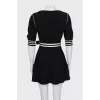 Mini dress with contrast seams