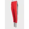 Mixed color tapered trousers