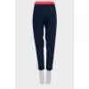 Mixed color tapered trousers