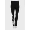 Sports leggings with text print