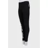Sports leggings with text print