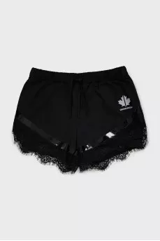 Sports shorts decorated with lace