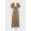 Animal print silk dress with tag