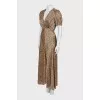 Animal print silk dress with tag