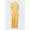 Yellow Short Sleeve Maxi Dress