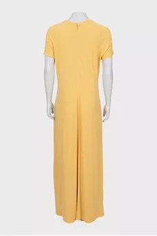 Yellow Short Sleeve Maxi Dress