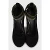 Black shoes with leather strap