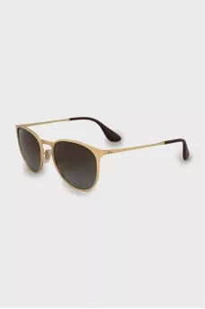 browline sunglasses with gold frames