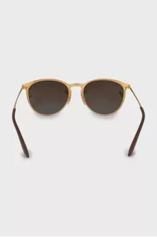 browline sunglasses with gold frames