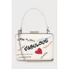 Crossbody bag with text print