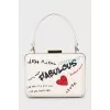 Crossbody bag with text print