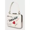 Crossbody bag with text print